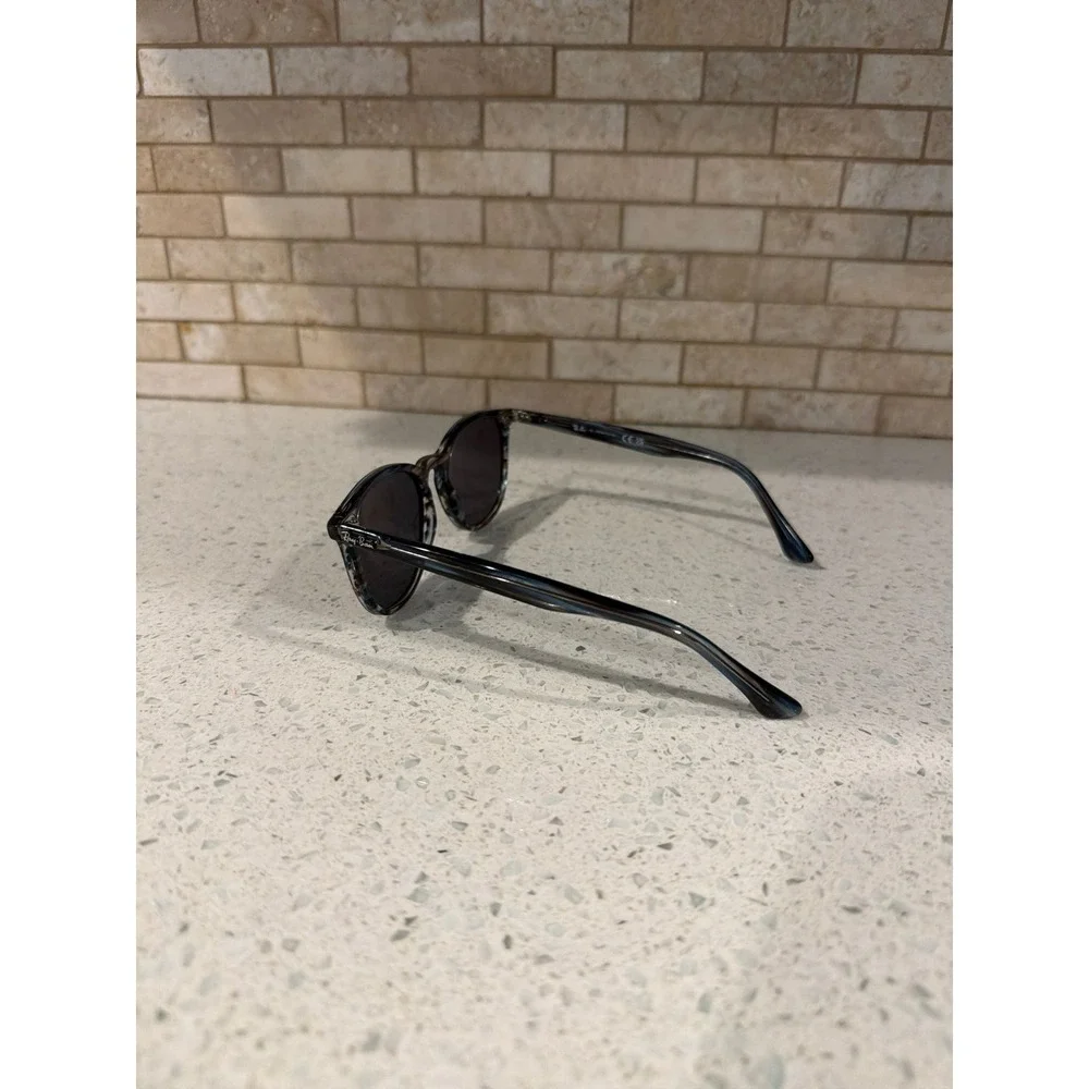 Ray-Ban Eyeglasses RB 7159 5750 Polished Striped Blue Grey 52-20-145 -prescript